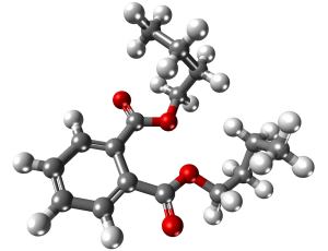 Dibutyl phthalate 3D molecule