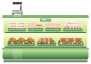 meat counter drawing