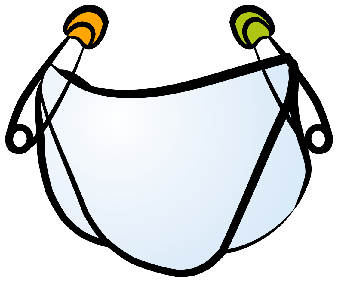 drawing of cloth diaper with pins