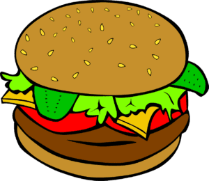 drawing of a hamburger