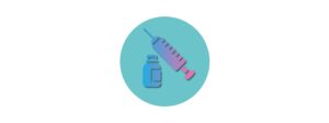 syringe and medication bottle