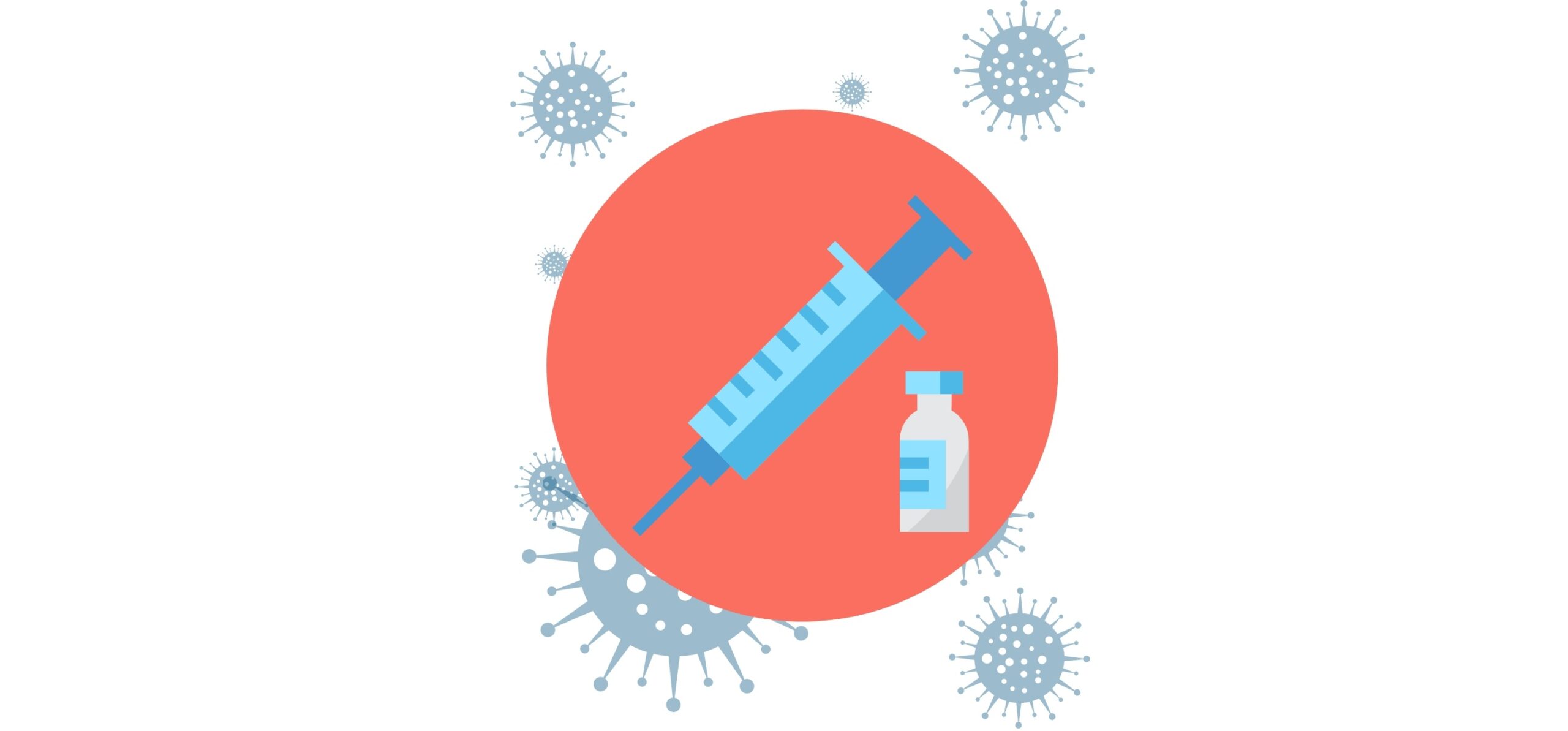 vaccine and medication with microbe background