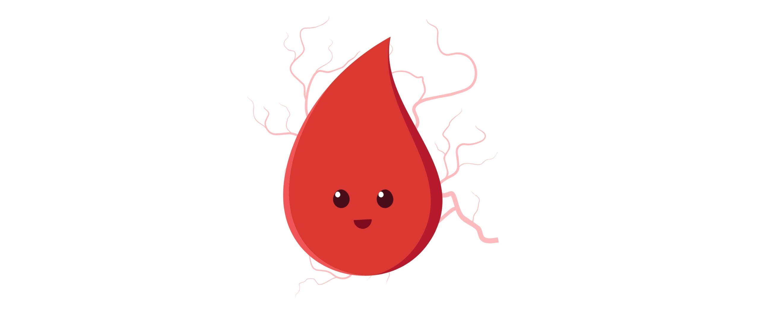 smiling drop of blood